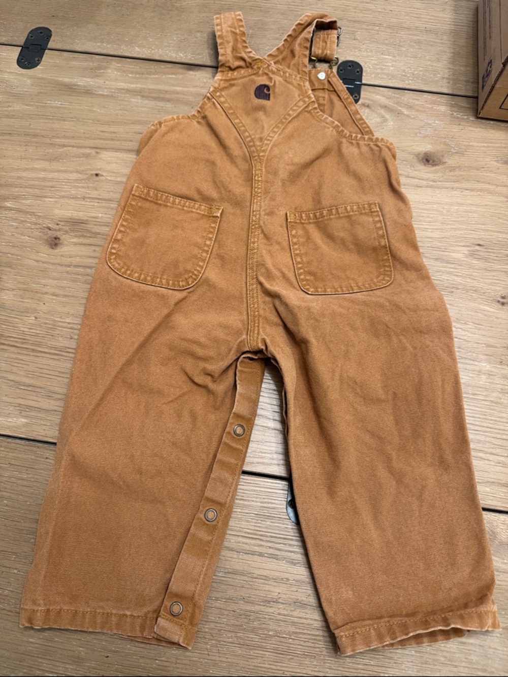 CARHARTT Washed Overall Bibs In Carhartt Brown Size 18months - Picture 4 of 4